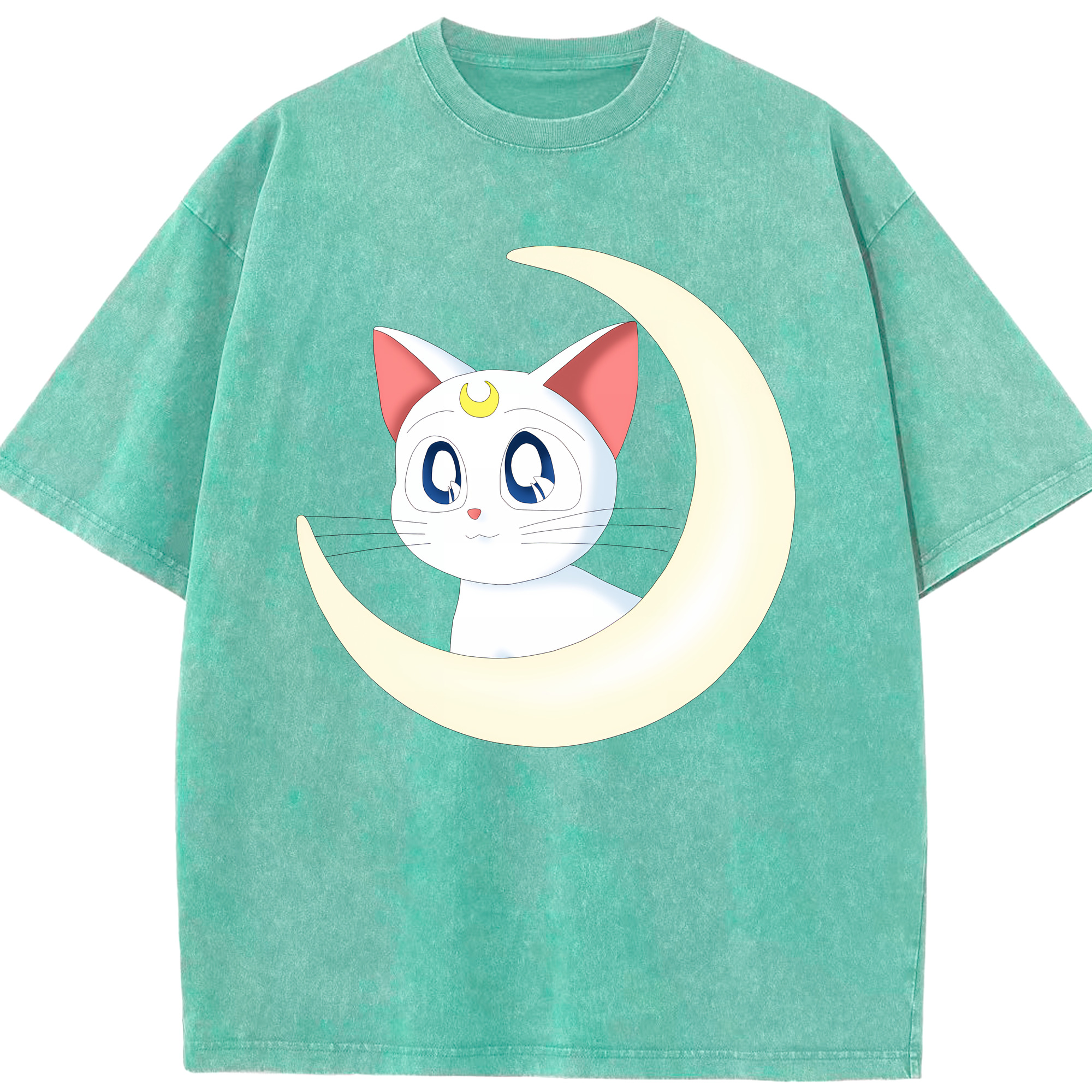 （画像用） 美少女戦士セーラームーン Sailor Moon 綿100% ヴィンテージ風 半袖Tシャツ（フロントプリント）